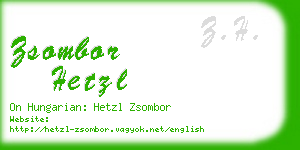 zsombor hetzl business card